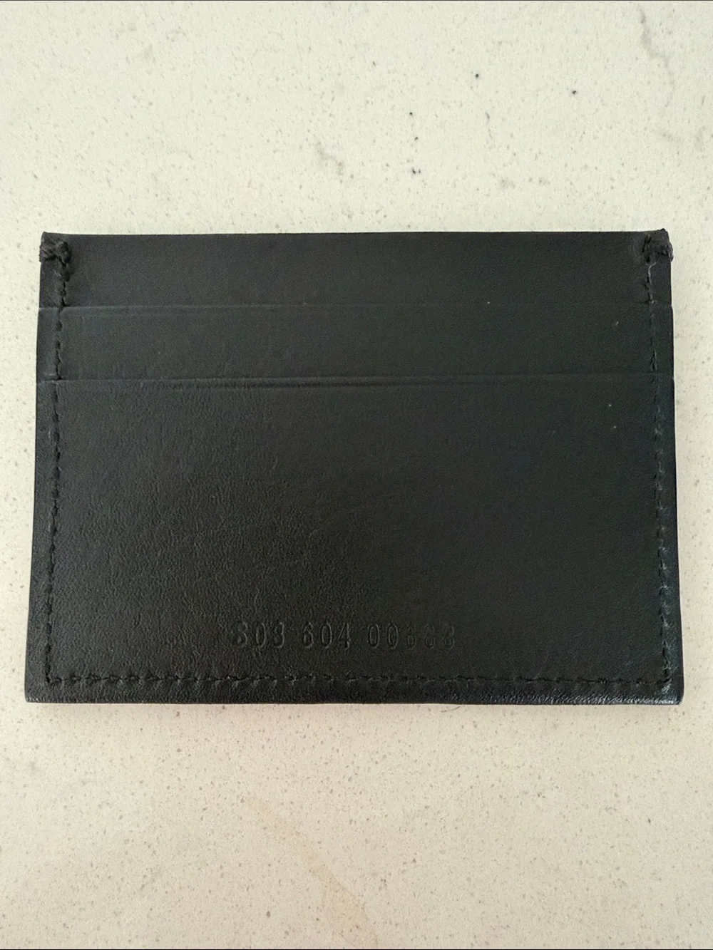Shinola Detroit Black Leather Card Holder - JAMP Embossed
